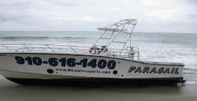 Photograph of vessel beached.