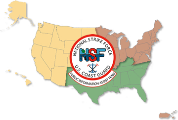 Public Information Assist Team Area of Responsibility Map with team logo