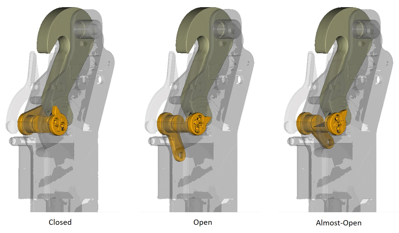 Hook cutaways: Angled views