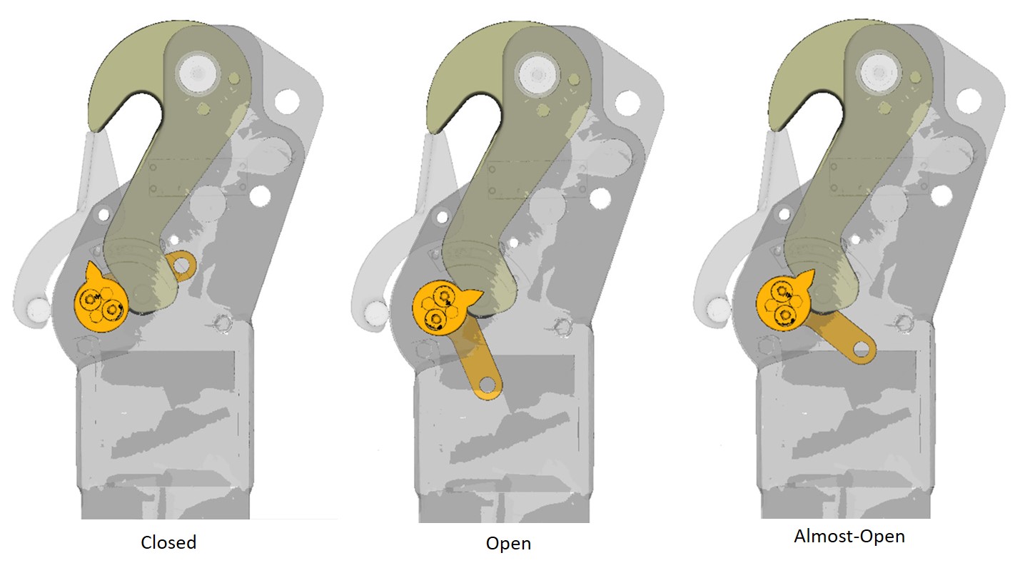 Hook cutaways: Side views Hook cutaways: Side views