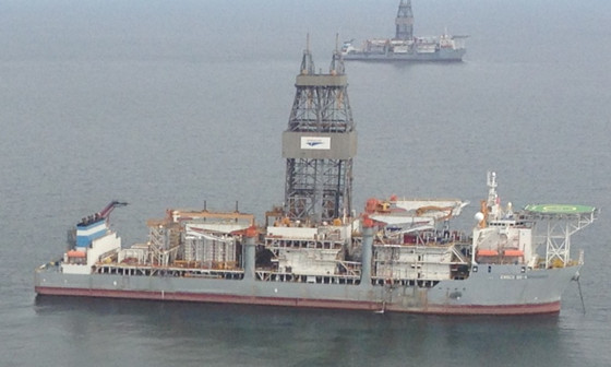 Photo of a drillship