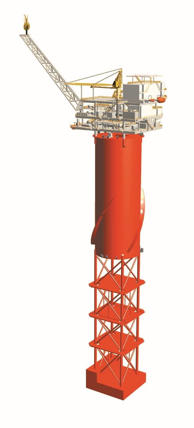 Graphic depicting a Truss Spar